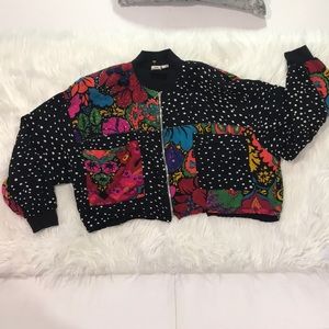 Rare Vintage 90s high waist zipper jacket